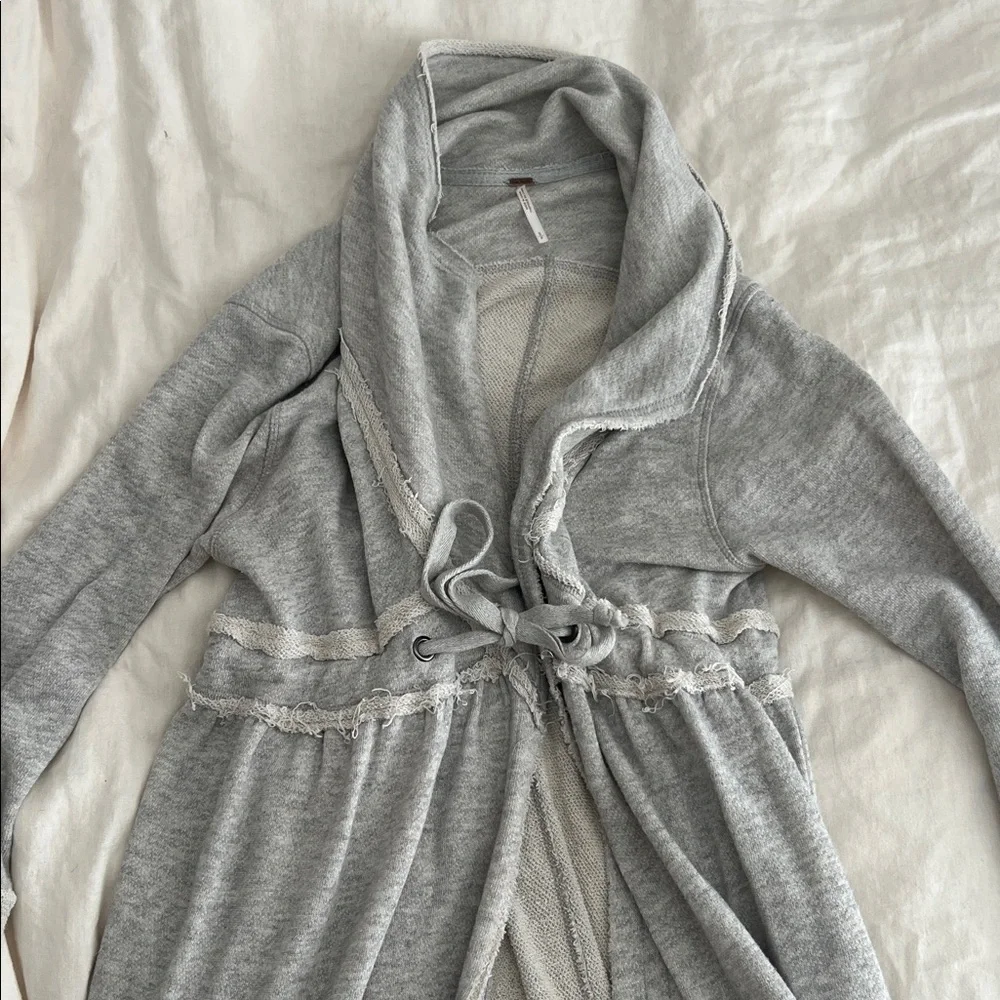 Free People Cozy Gray Knit Sweater - Picture 4 of 8